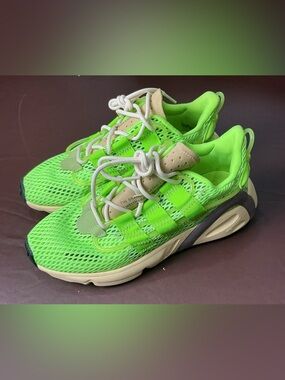 adidas  Neon Green and Beige Mesh Sneakers